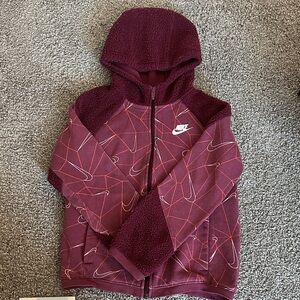 Nike Maroon Geometric Hoodie